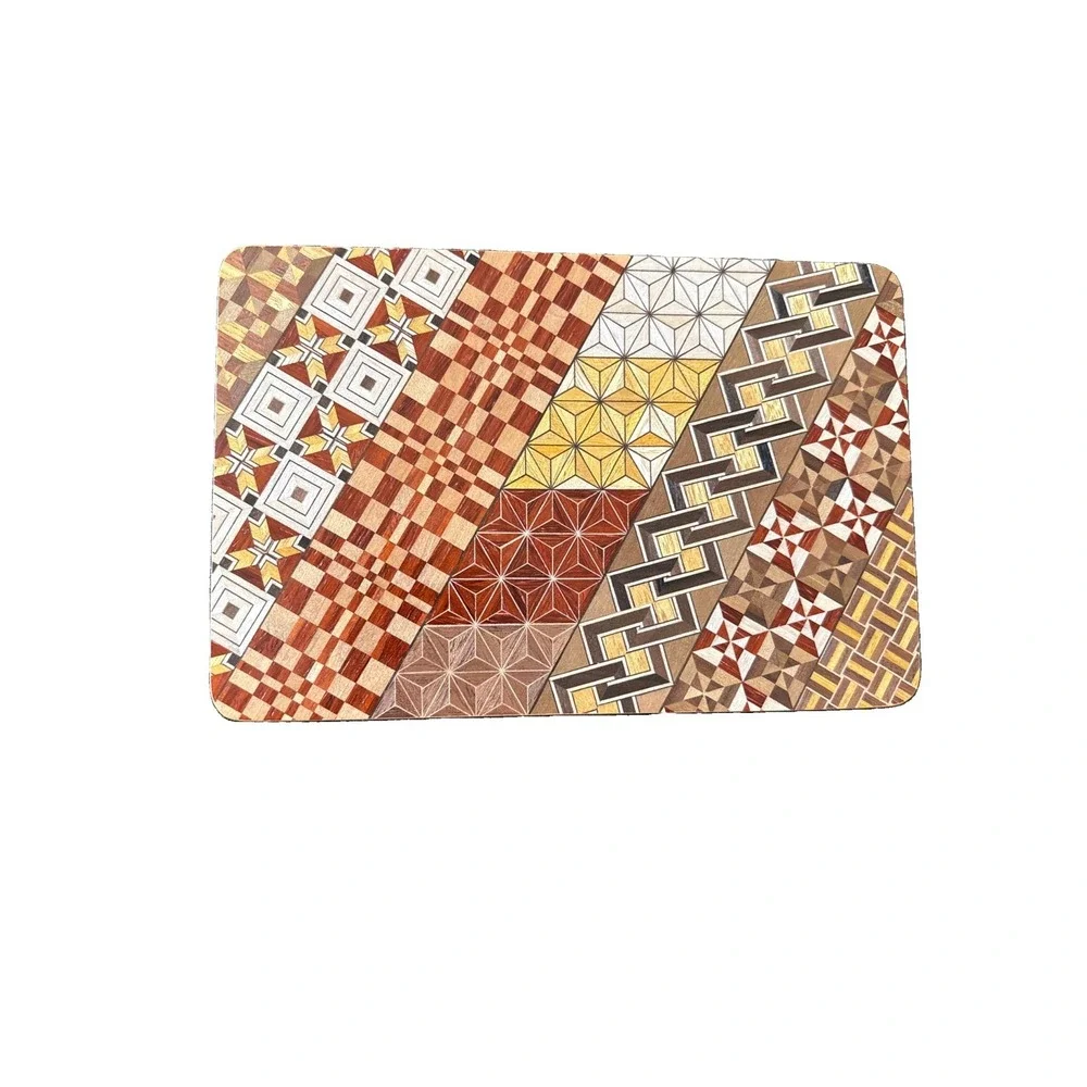 HAKONE MARUYAMA Veneered Wood Mosaic Yosegi Mouse Pad 7x4.5